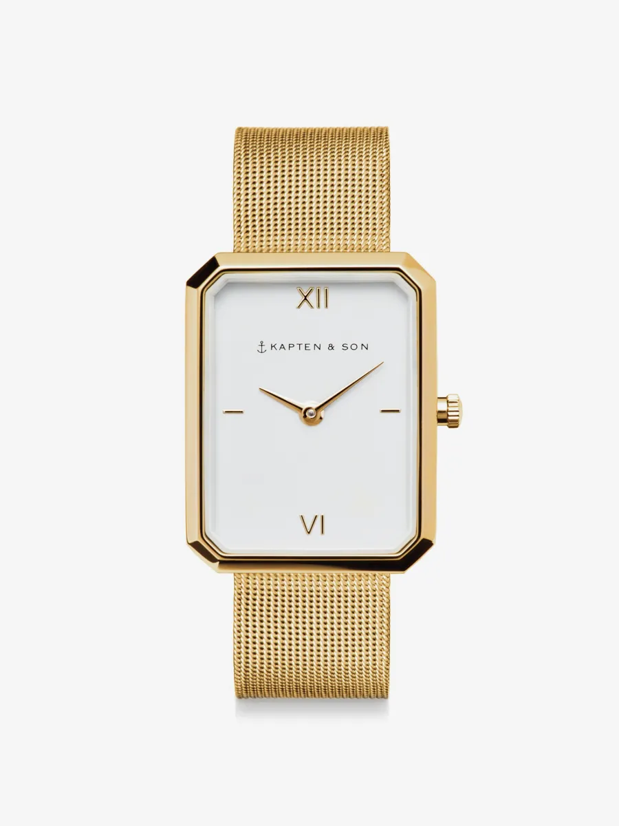 Αναλογικό ρολόι 'Grace Gold Mesh'