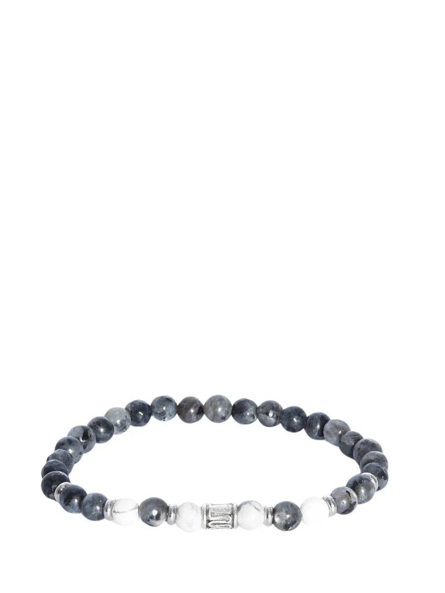 Addicted2 Βραχιόλι 'Heart bracciale lavorato a mano in argento 925 con labradorite & aulite bianca'