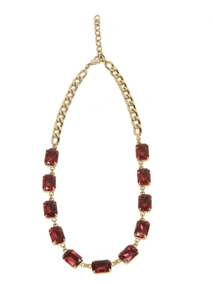 Addicted2 Αλυσίδα 'Pax collana placcata oro con cristalli Swarovski rossi'