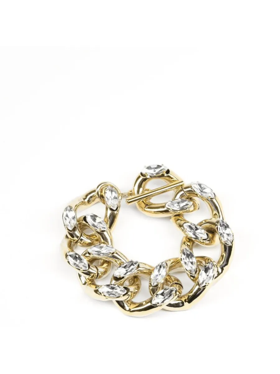 Addicted2 Βραχιόλι 'Veronica bracciale a catena placcata oro & cristalli Swarovski'
