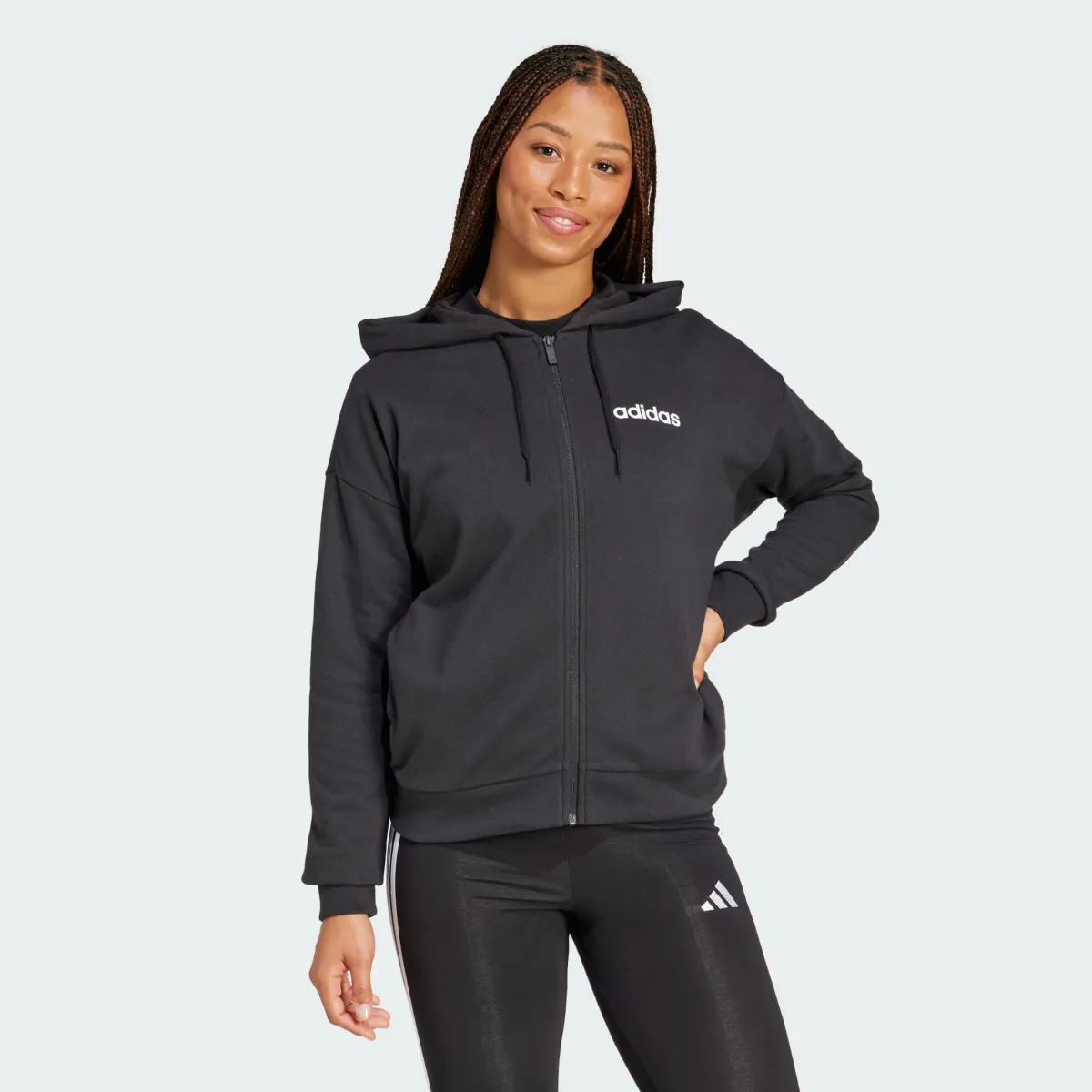 ADIDAS SPORTSWEAR Αθλητική ζακέτα φούτερ 'Essentials'