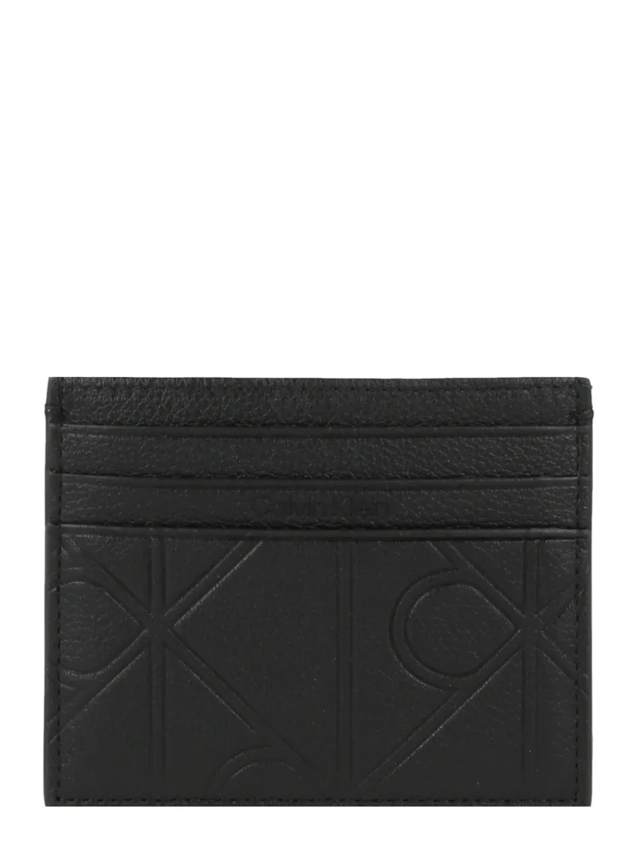 Calvin Klein Θήκη 'Full-grain RFID Zip Cardholder'