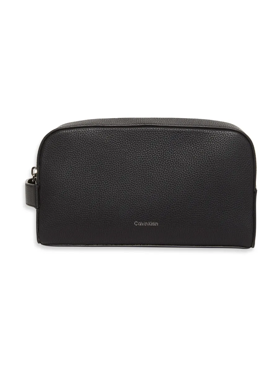 Calvin Klein Τσαντάκι καλλυντικών 'Pebble Grain Metallic Logo'