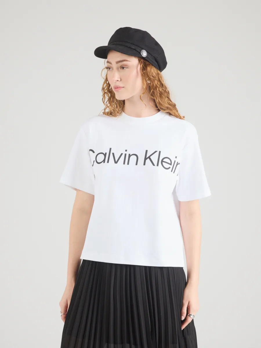 Calvin Klein Jeans Μπλουζάκι 'Boxy Cropped Logo'