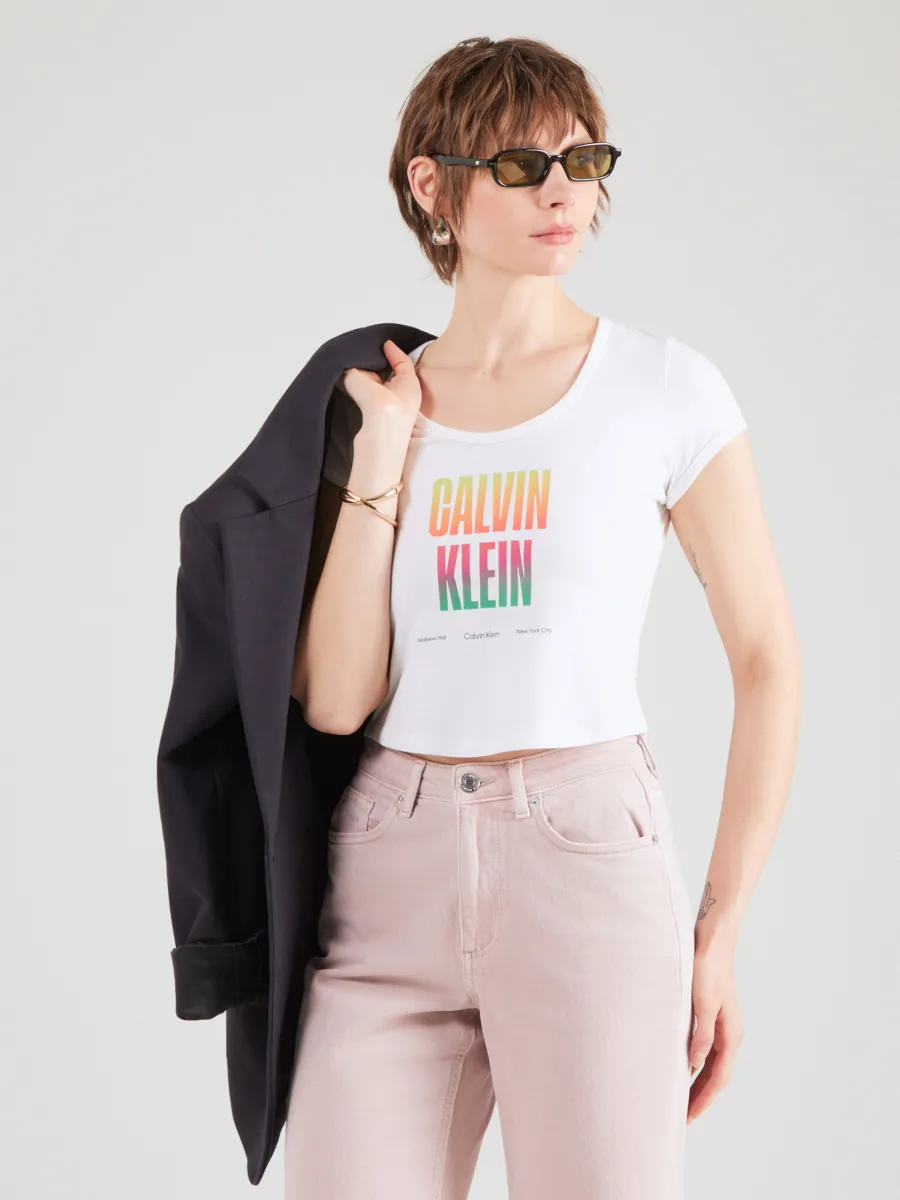 Calvin Klein Jeans Μπλουζάκι 'Slim Stretch Logo - Pride'