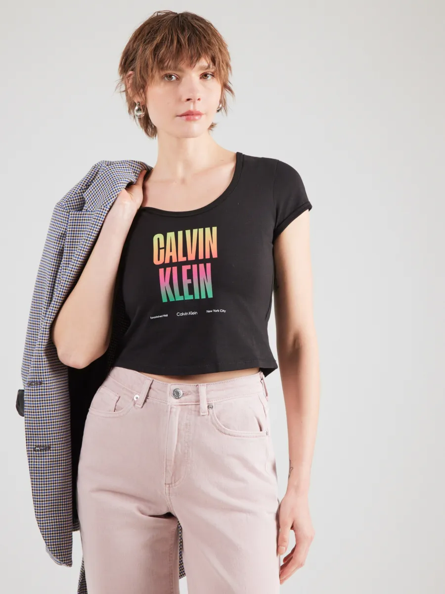 Calvin Klein Jeans Μπλουζάκι 'Slim Stretch Logo - Pride'