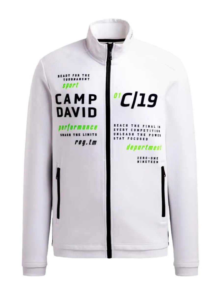 CAMP DAVID Ζακέτα φούτερ 'Game.Set.Match'