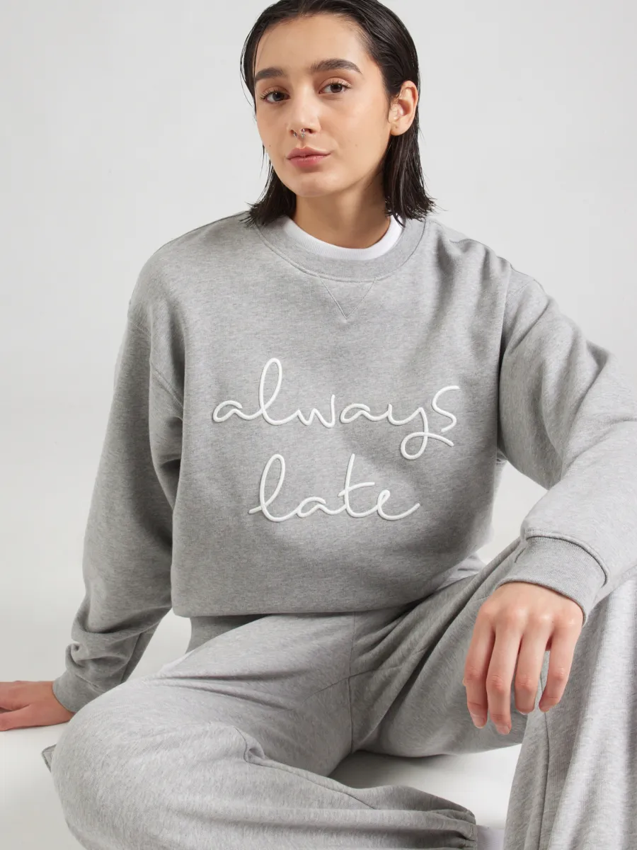 CATWALK JUNKIE Μπλούζα φούτερ 'Always late'