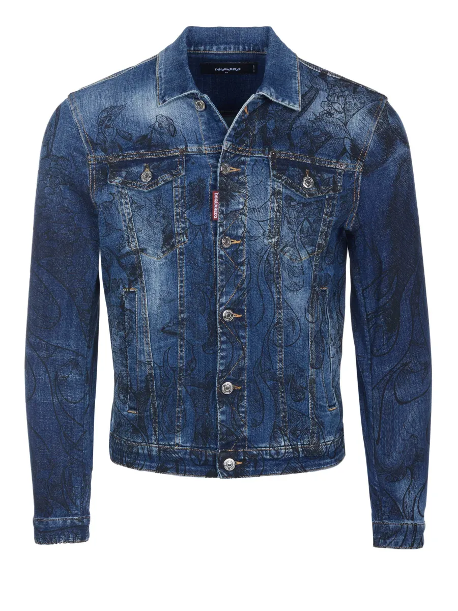 DS2 Φθινοπωρινό και ανοιξιάτικο μπουφάν 'Dsquared2 Jacke Dan blau'