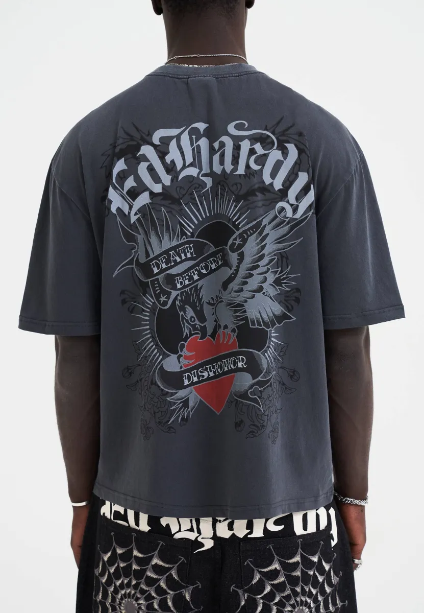 Ed Hardy Μπλουζάκι 'Death Before Dishonor Eagle'