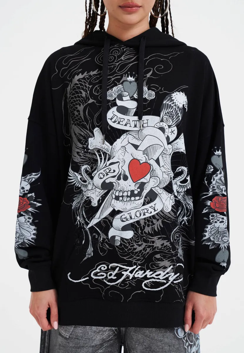 Ed Hardy Μπλούζα φούτερ 'Death Or Glory Love'