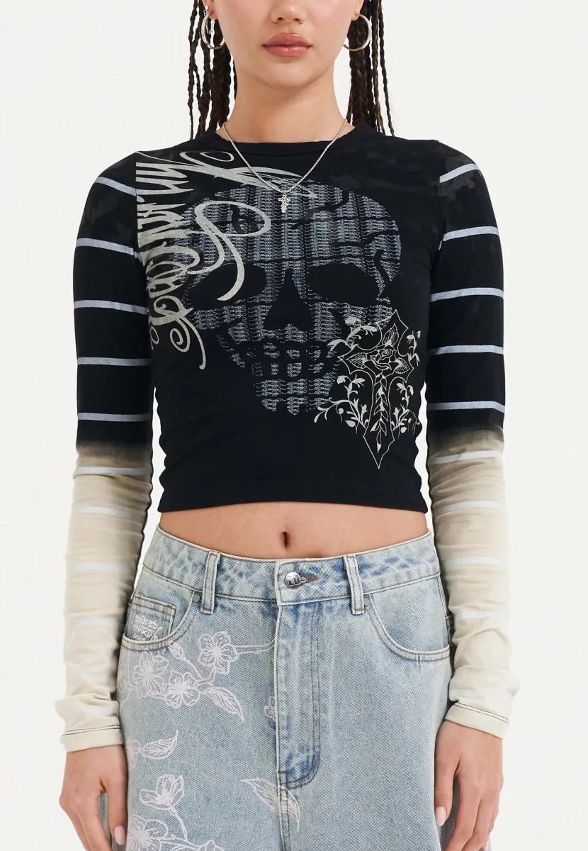 Ed Hardy Μπλουζάκι 'Spectrum Skull'