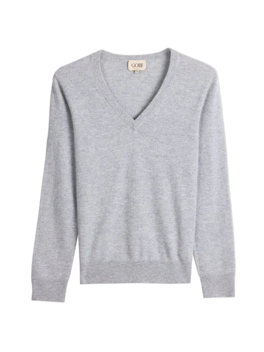 GOBI Cashmere Πουλόβερ 'Women's Timeless Cashmere V-Neck Sweater'