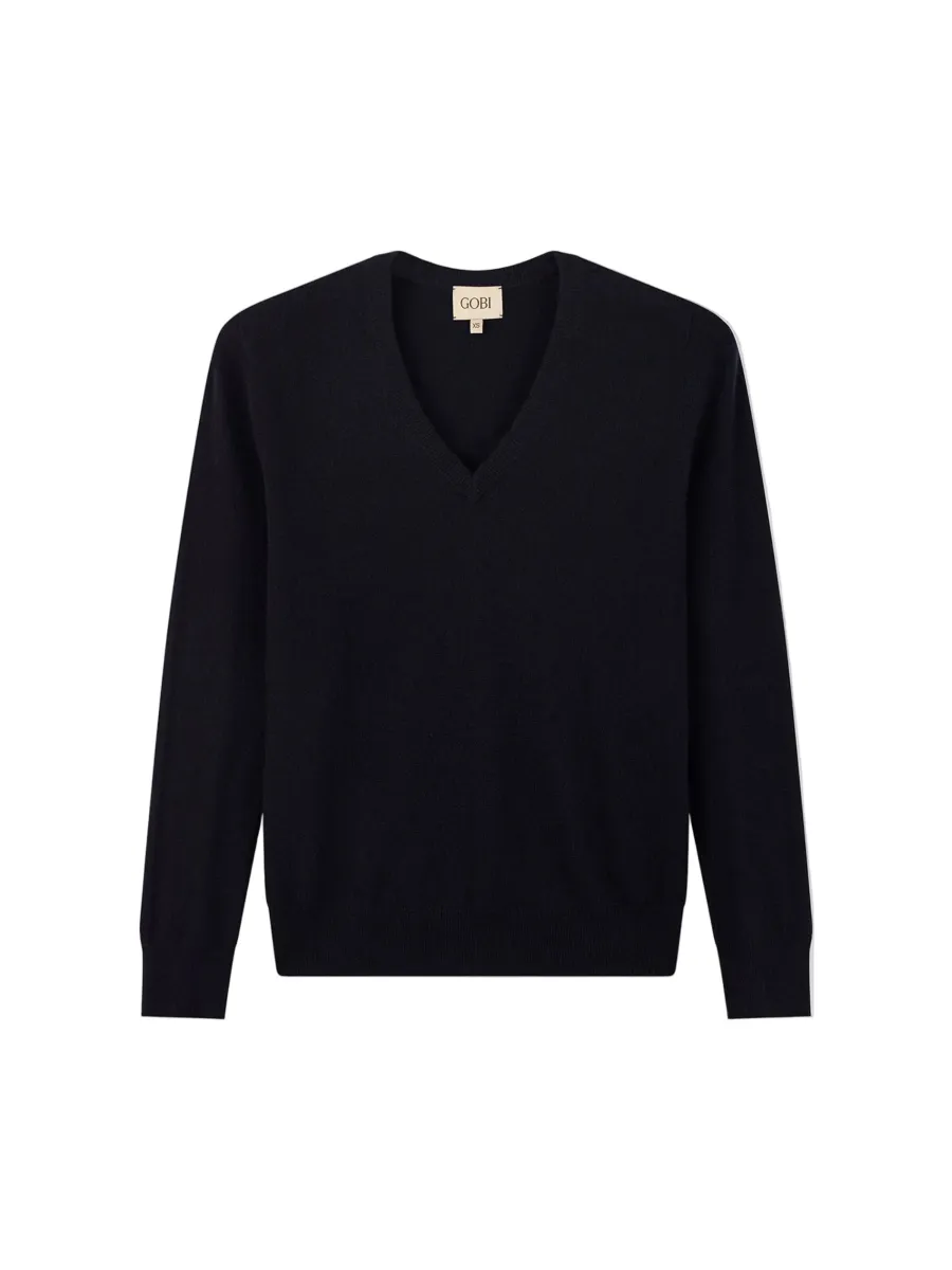 GOBI Cashmere Πουλόβερ 'Women's Timeless Cashmere V-Neck Sweater'
