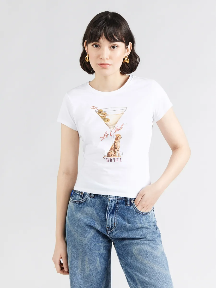 GUESS Μπλουζάκι 'LEOPARDTINI'