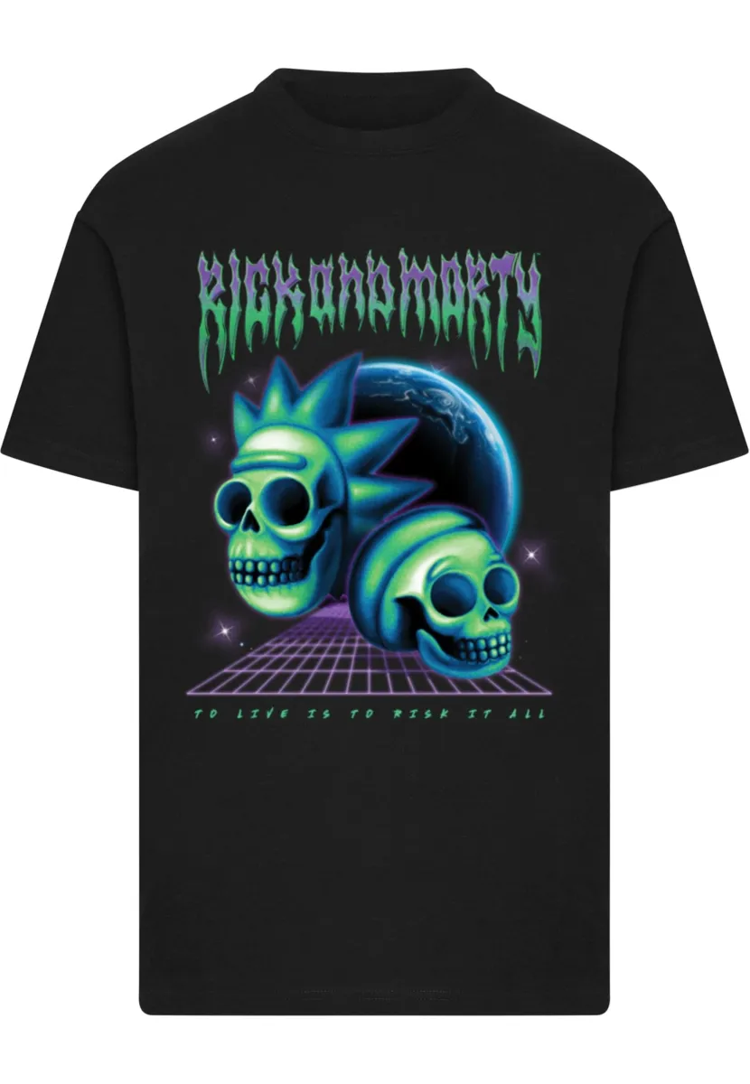 Merchcode Μπλουζάκι 'Rick & Morty Skull'