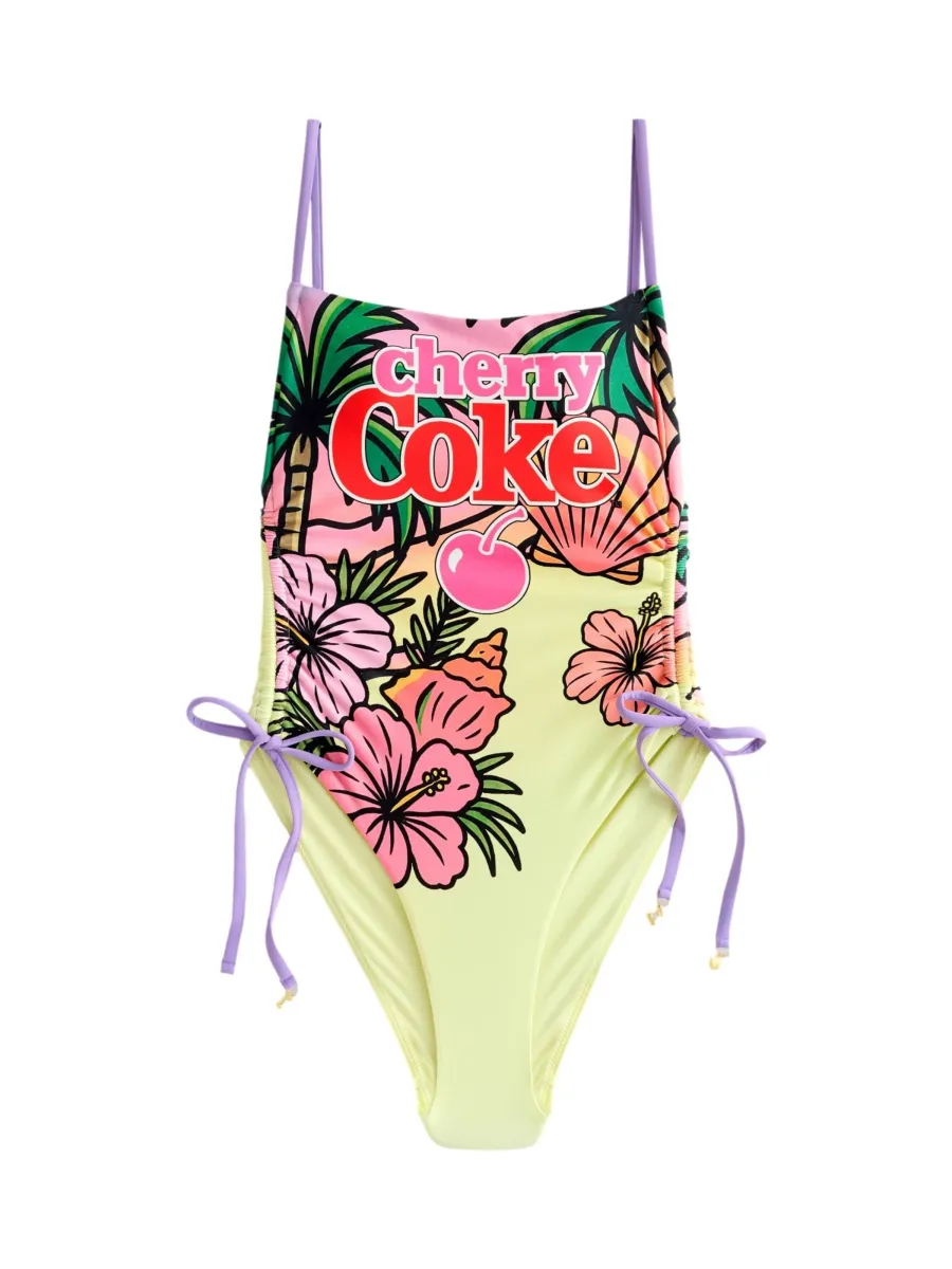 Next Ολόσωμο μαγιό σμίλευσης 'Cherry Coke'