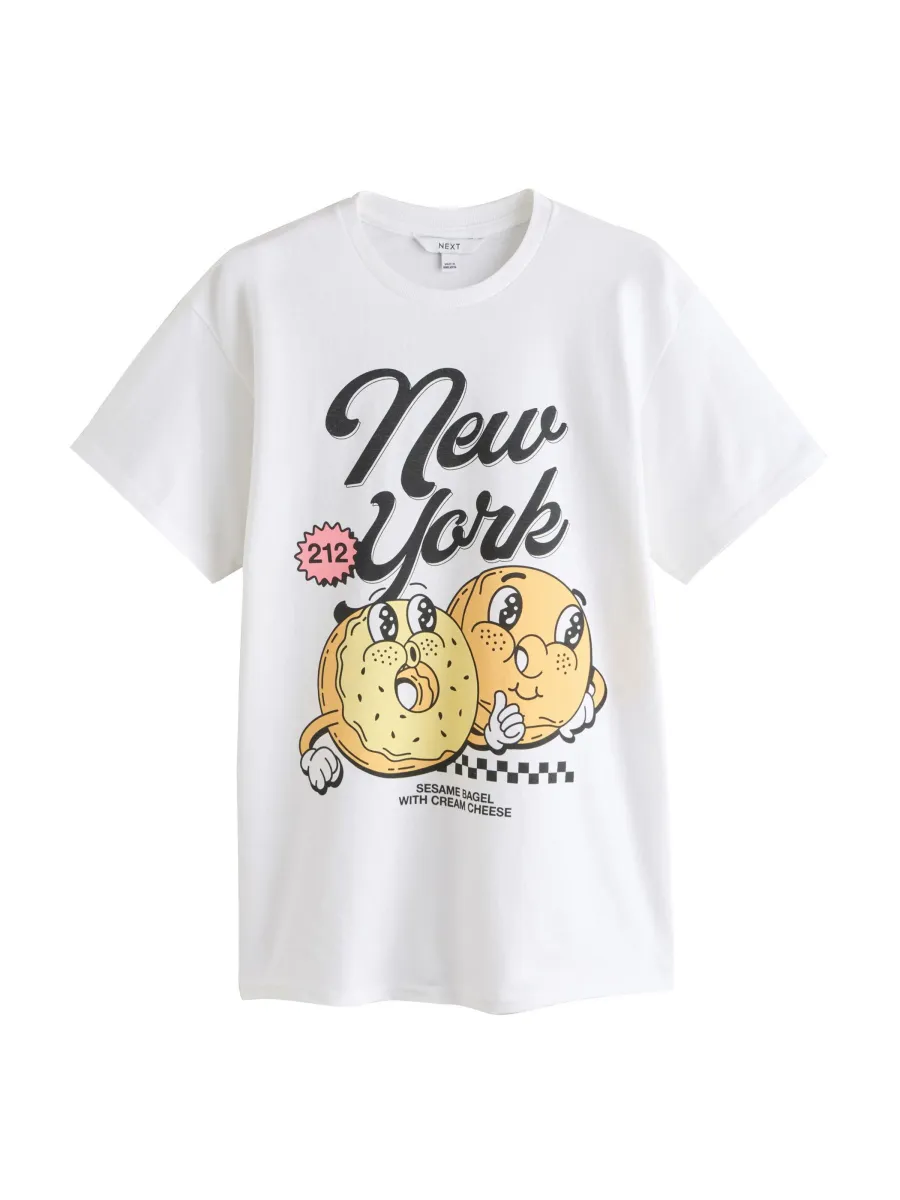 Next Μπλουζάκι 'New York Bagel'