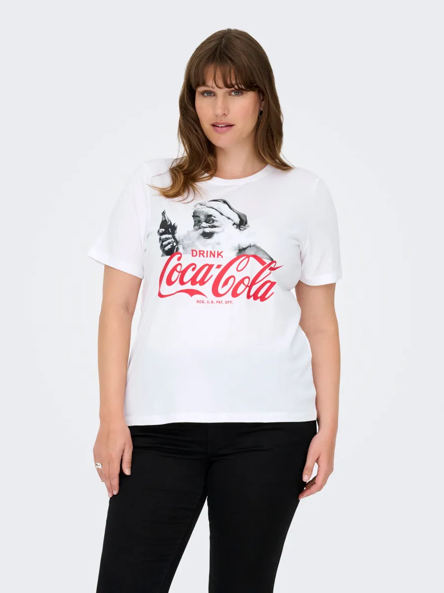 ONLY Carmakoma Μπλουζάκι 'CARCoca Cola Xmas'