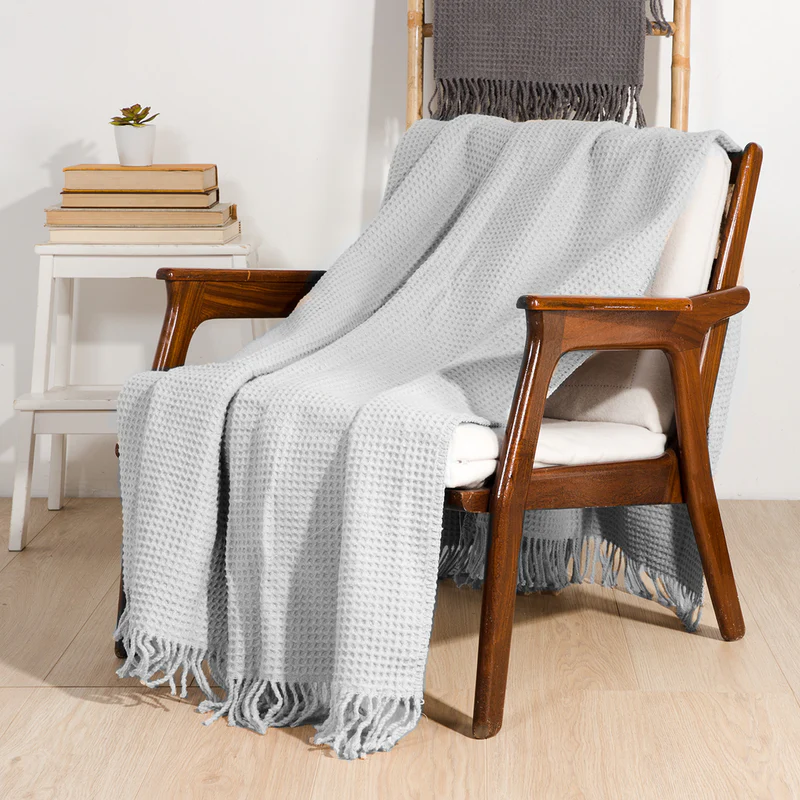 Bed Throw-Armchair Pique Light Gray 140x180cm.