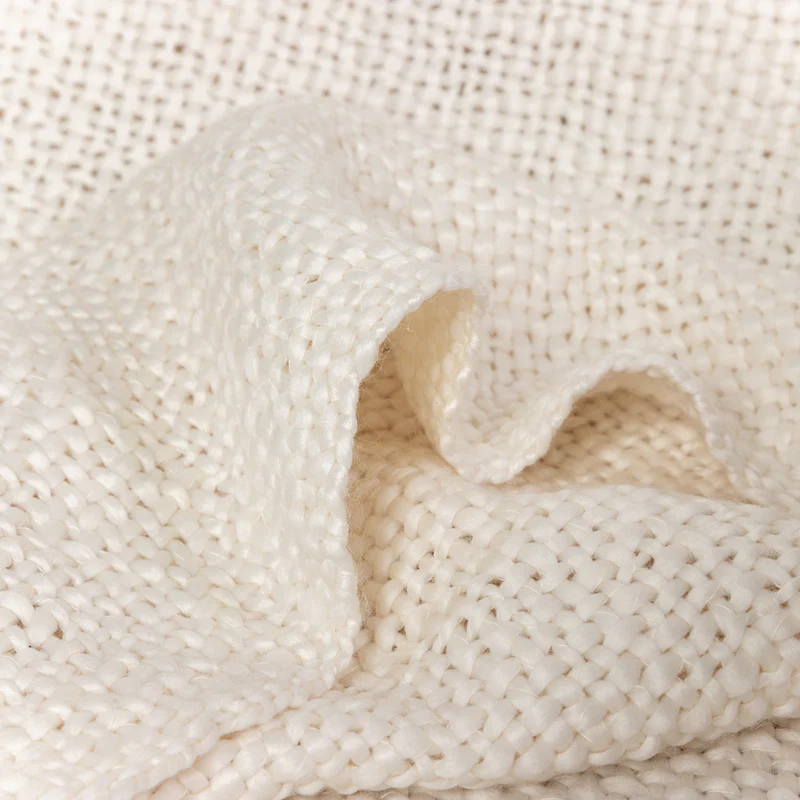 Armchair Throw Knitted White 125x150cm.