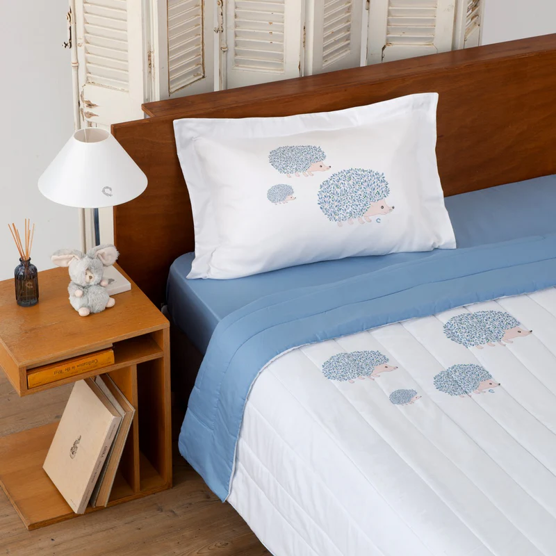 FAETHON Single Blanket Hedgehog Ciel 160x220cm.
