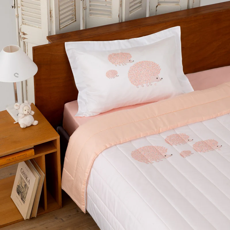 FAETHON Single Blanket Hedgehog Pink 160x220cm.