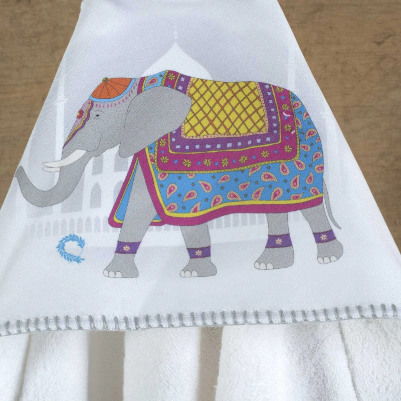 Decorated Elephant Cape With Lavetta 2pcs 70x70cm.