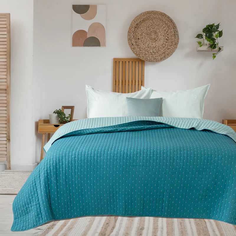 Bamboo Faded Denim Super Double Blanket 220x240cm.