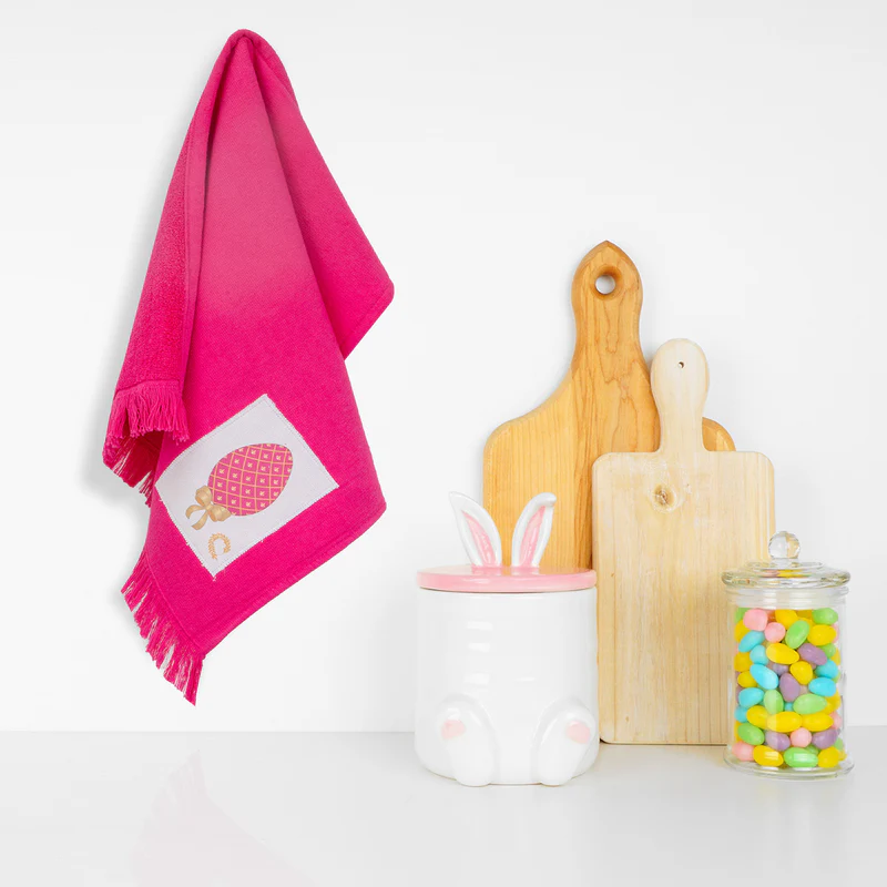 Πετσέτα Κουζίνας Απλικέ Πασχαλινό Αυγό 40x55 Fuchsia