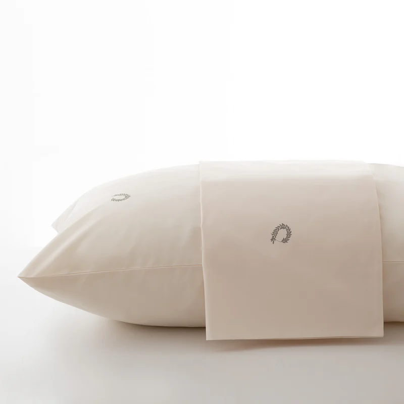Ζεύγος Μαξιλαροθήκες Αναδίπλωσης 50x75 εκ. Percale 200TC Panna