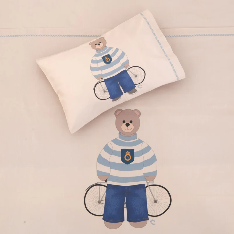 Duvet cover Bebe FAETHO Mister Teddy Sand Set of 2 pcs 100x140cm.