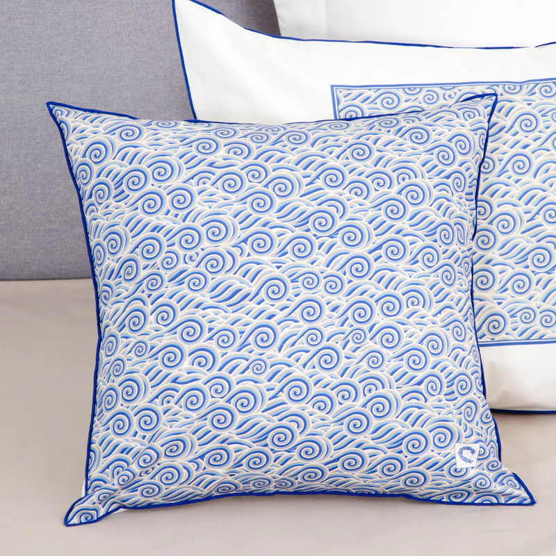 ΔΙΑΚΟΣΜΗΤΙΚΗ ΜΑΞΙΛΑΡΟΘΗΚΗ ΑΜΟΡΓΟΣ AELLO 45X45 WHITE-BLUE