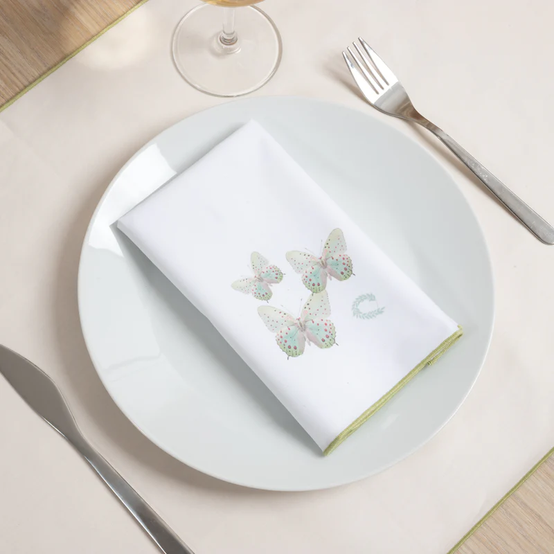 ΠΕΤΣΕΤΑ ΦΑΓΗΤΟΥ AELLO NEW BUTTERFLIES 40X40 WHITE