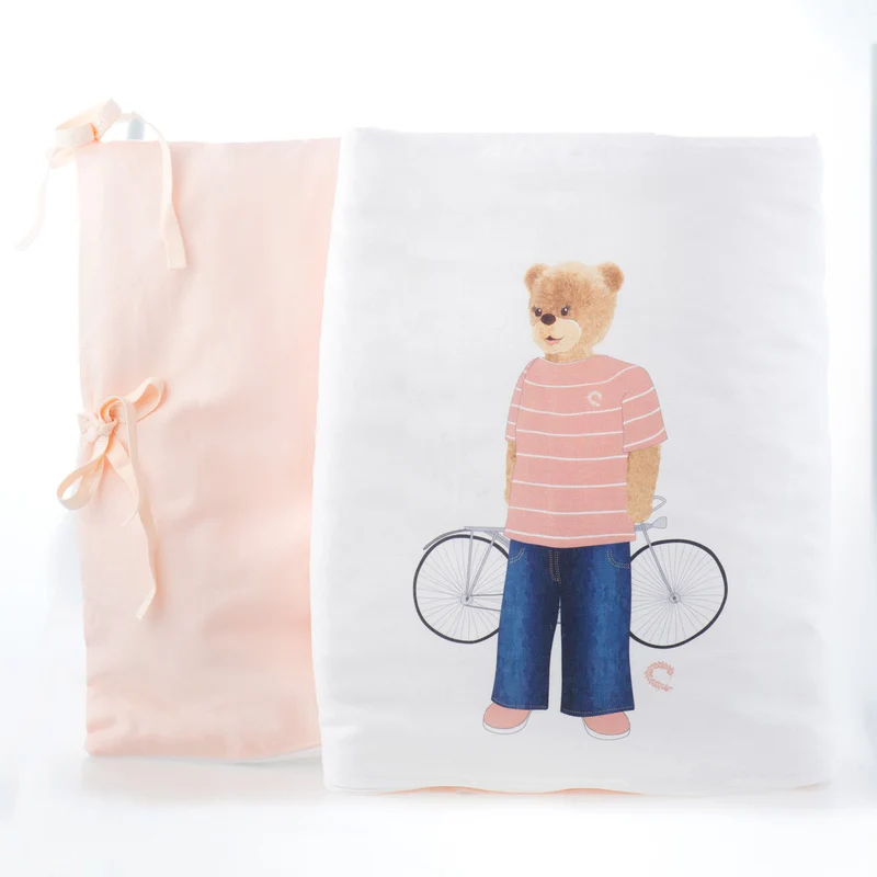 Panda case AERO Miss Teddy White-Pink 45x200cm.