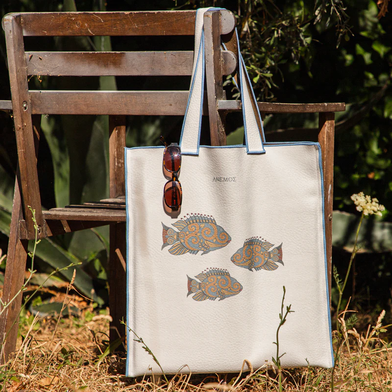 ΤΣΑΝΤΑ ANEMOS JEWELS OF THE SEA 40X45 WHITE-CIEL