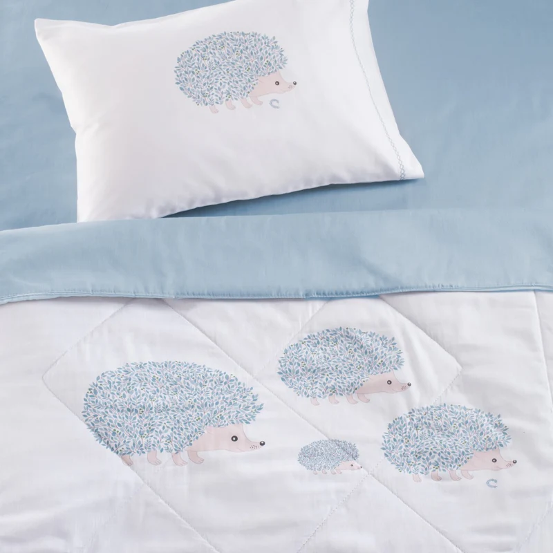 Bebe Blanket FAETHON Hedgehog Ciel 100x140cm.