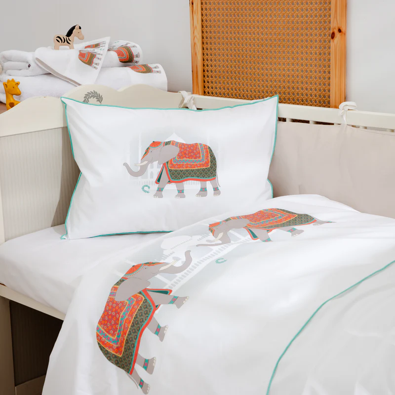 DUVET COVER BEBE AERO BUTTERFLIES ROSE SMOKE SET OF 2 PCS