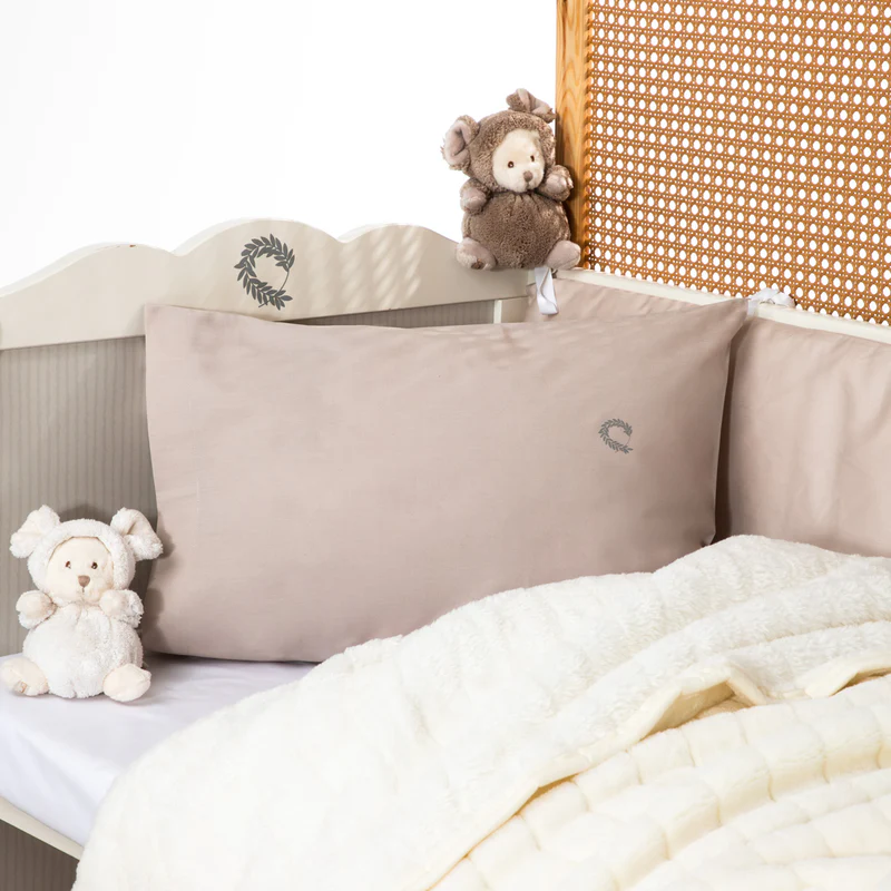 Μαξιλαροθήκη Bebe Αναδίπλωσης 35x50 εκ. Percale 200TC Pumice Stone