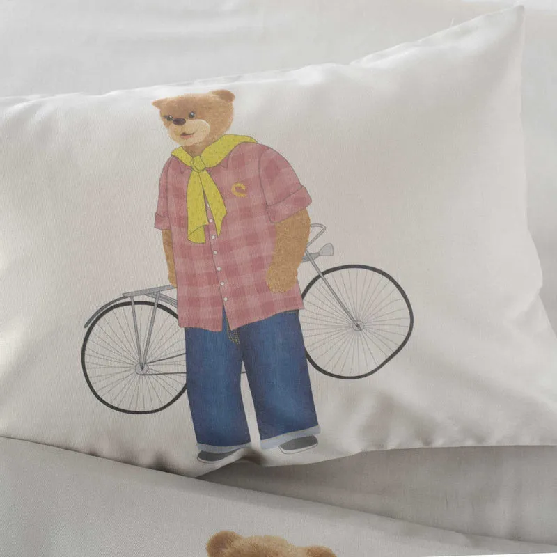 Pair of Pillowcases Bebe AERO Miss Teddy Sand 35x50cm.