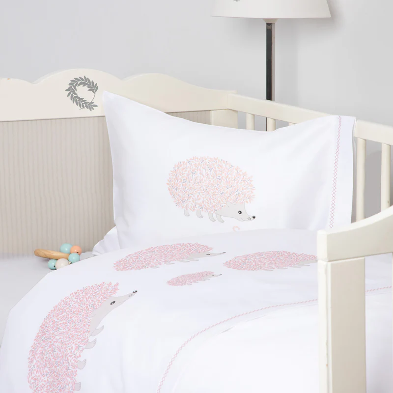 Sheets Bebe Athens Hedgehog Pink Pumice Stone Set 3pcs 120x170cm.