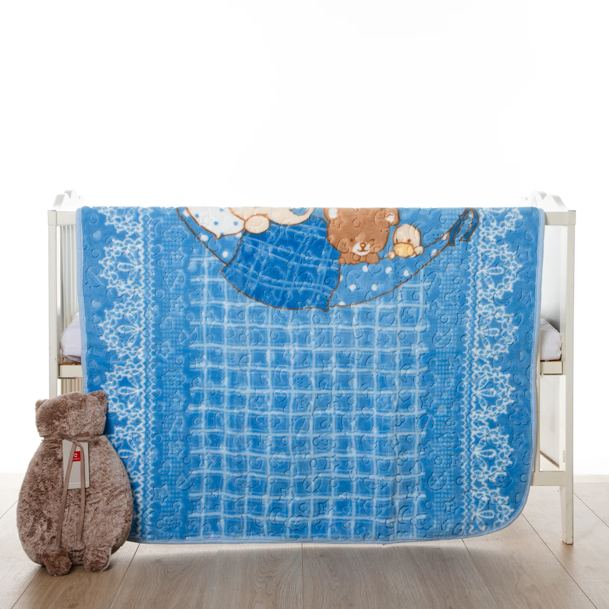 Κουβέρτα Bebe Soft Vison 100x120cm Friends Dark Blue