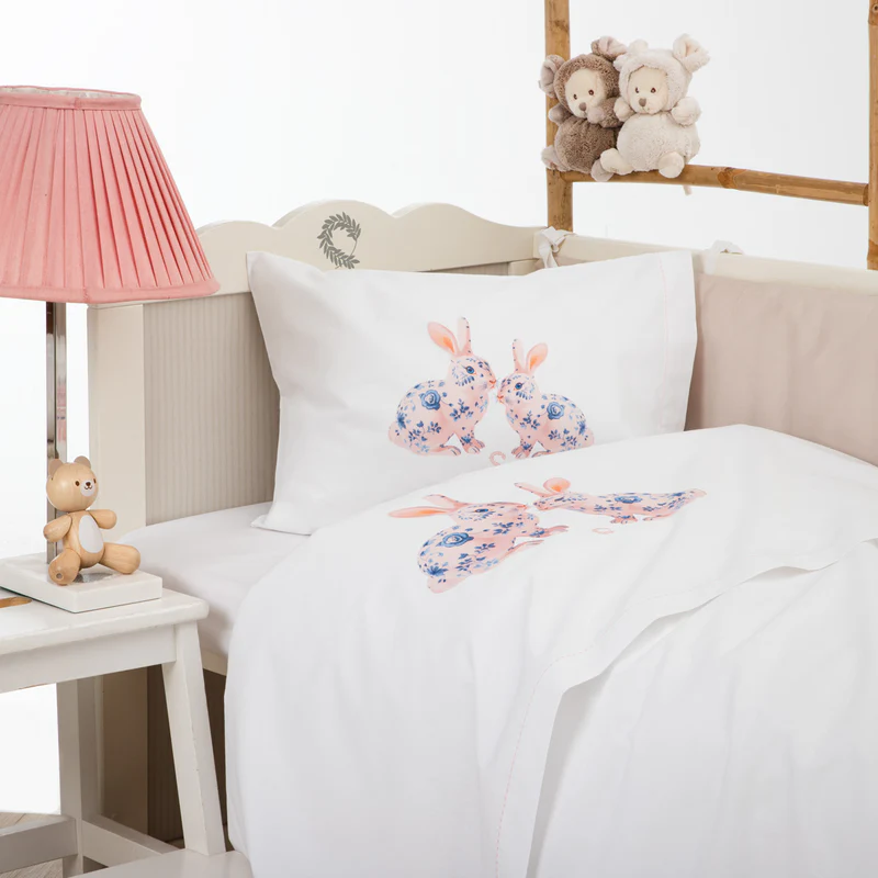 Duvet cover Bebe AERO Butterflies Rose Smoke Set of 2 pcs