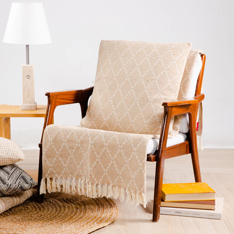 THROW ARMCHAIR BOHO RHOMBUS 125X150CM.