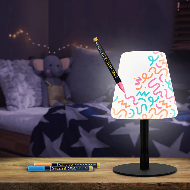 Children's Rechargeable Canvas Table Lamp 27cm.