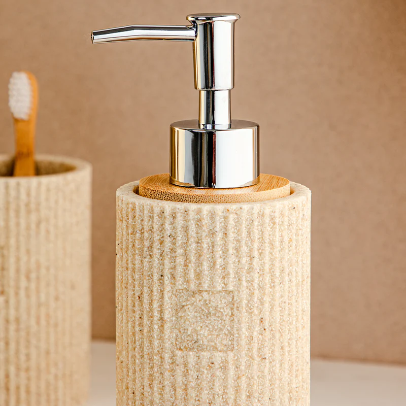 Δοχείο Κρεμοσάπουνου Dispenser Bamboo Light Khaki