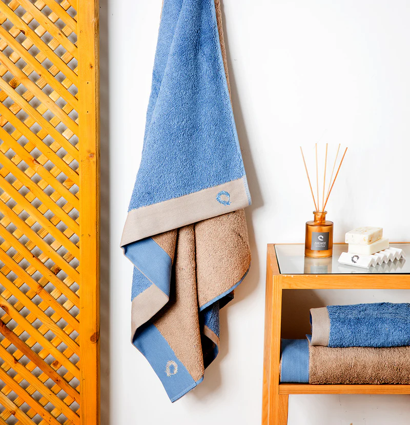 Body Towel Double Face Denim-Grey 80x150cm.