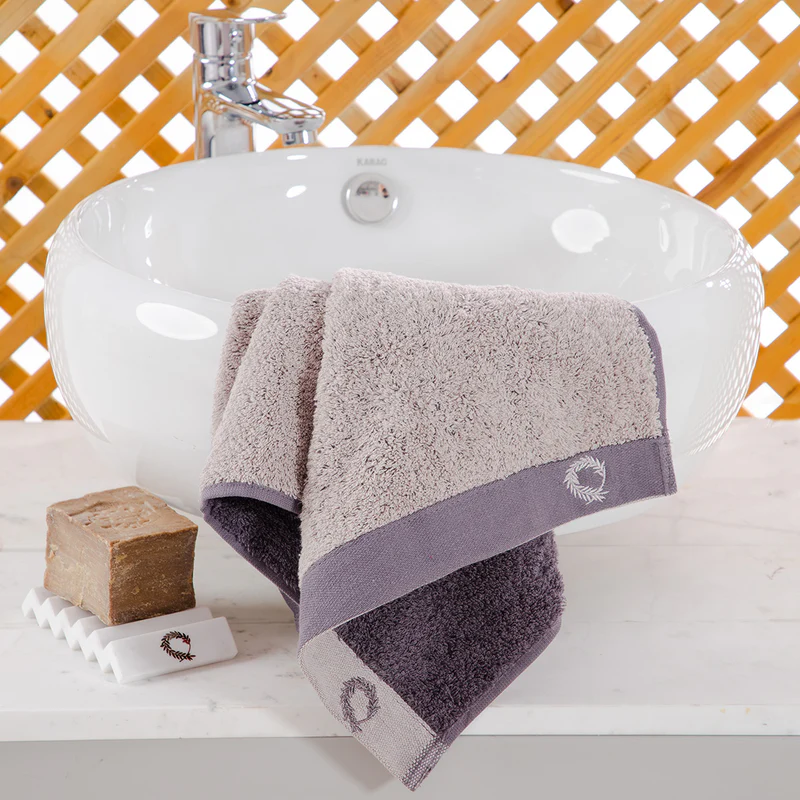 Hand Towel Double Face Grey-Sand 40x60cm.
