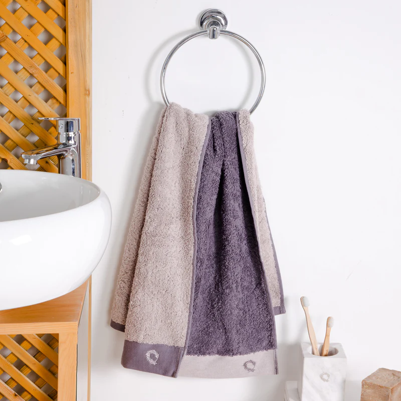 Face Towel Double Face Grey-Sand 50x100cm.