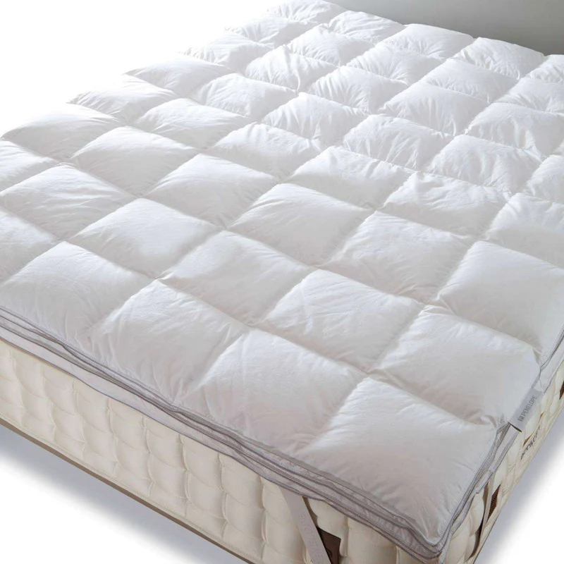 Single Down Mattress Topper 100x200x5cm. with Rubber